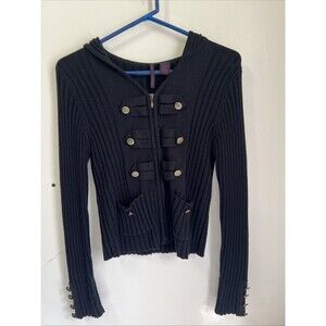 Heart-n-Crush Ribbed Knit Cropped Steampunk‎ Women’s Sweaters Size Medium